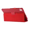 Para Samsung Tab A8 2021 SM-X200 Capa de Couro Plana X205 10.5 Padrão Lichia Suporte Capa Protetora