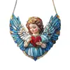 Explosiones Transfronterizas Ángel Día de San Valentín Amor Bebé Decoraciones de Ventana de Acrílico 2D Placa de Puerta Colgante de Regalo