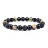 Europeu e Americano transfronteiriço quente 8mm olho de tigre natural magnético pulseira de casal para yoga vidro all-match perda de peso pulseira feminina