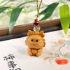 Tuja Natural Doze Signos do Zodíaco Animais Fofos em Desenho Animado Homens e Mulheres Lanyard para Celular Pingente para Bolsa Pingente Venda por Atacado