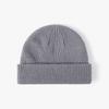 Gorro Simple Cálido Engrosado de Otoño e Invierno para Mujer, Gorro de Punto sin Visera para Exteriores de Viajero, Gorro de Lana Estilo Europeo y Americano para Hombre que Protege los Oídos