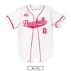 Jaqueta de baseball americana sublimada, casaco esportivo, jersey de softball, camisa de beisebol de competição para homens e mulheres, impressão personalizada