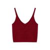 Camiseta Base de Punto Estilo Mambo Verde Menta para Mujer Principios de Primavera Chaleco Apilado de Dos Piezas Top Suéter Interior