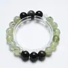 [Qinglan de Verão] Pulseira de Cristal de Prehnita Natural Feminina Mais Fácil de Combinar Obsidiana Prateada Pulseira de Clareamento da Moda Atacado