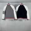 TB Tom Winter Nueva Chaqueta Abrigo Raglán de Cuatro Barras Unisex Moda Casual Chaqueta Abrigo Versátil para Hombres y Mujeres