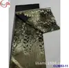 Bordado com fio de ouro e prata Tecido jacquard de brocado antigo Tecido de Renda de Brocado Africano