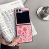 Funda de Cuero Estilo Dibujos Animados Adecuada para Samsung Z Flip 50% de Descuento Teléfono Plegable, Funda Dura con Anillo de Nicho para Z Flip 4, Z Flip 6/7/8
