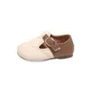 Zapatos de piel para niñas de 3 a 6 años, zapatos Mary Jane para primavera y otoño, zapatos de princesa para bebé, zapatos individuales para niños pequeños, zapatos infantiles de moda con bloques de color