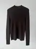 Suavidad de NubeYangzi Alemán 48 unidades 100% lana suéter de punto de cuello medio alto para mujer, elegante camisa base de otoño