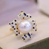Accesorios de bricolaje S925 plata esterlina moda europea y americana anillo de perla soporte vacío accesorios anillo semiacabado soporte de anillo soporte de plata