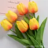Mini Tulipa Artificial de PU Decoração de Casa Flor Casamento Flor Falsa Adereços para Fotografia de Mão Fábrica Planta Atacado