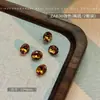 Arte de Uñas 2025 Nuevo Estilo Maillard Fondo Puntiagudo Diamante Celebridad de Internet Estilo Caliente Otoño e Invierno Cuadrado Grueso Color Rojo Café Diamante Estéreo Joyería para Uñas