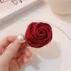 Pinza para el Cabello de Satén Rosa Perla de Chica Francesa Elegante de Gama Alta para Flequillo Lateral Despeinado Accesorios para el Cabello