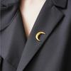 Estilo Europeo y Americano Lujo Ligero Superficie Altamente Sensible a la Luz Broche de Luna Arco Geométrico Accesorios para Camisa de Traje Aleación de Moda