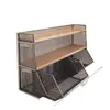 Estante de Almacenamiento de Escritorio, Estilo Deslizante, Estante de Almacenamiento de Encimera de Cocina Estilo Vintage, Gabinete de Almacenamiento de Bocadillos, Portavasos de Agua, Superventas Transfronterizo