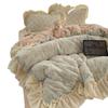 Conjunto de Roupa de Cama de Quatro Peças Pequeno Floral Estilo Coreano Classe A Veludo Leite para Inverno, Capa de Edredom Espessa de Coral Fleece e Conjunto de Lençol de Três Peças Single