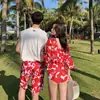 Trajes de Baño para Pareja Pantalones de Playa para Hombre Moda Vacaciones en la Costa Bikini Escotado Adelgazante Traje de Baño para Mujer Traje de Pareja Venta al por Mayor