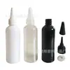Lugar de fábrica 80 100 120ml botella de aceite boca puntiaguda botella de pintura de arena botella de plástico transparente para mascotas botella pintada de pintura