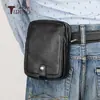 Fabricante personalizado masculino couro esportes ao ar livre multifuncional mini pequena bolsa de cintura esportes ao ar livre ombro pequena bolsa pendurada