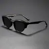 Novos Óculos de Sol Gatinho com Armação de Sobrancelha Tendência, Óculos Planos Antiluz Azul Estilo Retrô Fashionável Wm28022