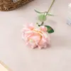 Flor de Seda Flor Artificial Planta Verde Flor de Simulação Haste Única Padrão de Rede Flor Rosa Adereço para Fotografia de Cena de Casamento Arranjo de Flores para Interior