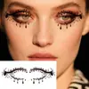 Tatuagens Temporárias de Halloween para Olhos Adesivos Maquiagem para Olhos Decoração Facial Teia de Aranha Abóbora Festa de Feriado Tatuagens Temporárias