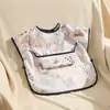 Overol Infantil Impermeable de Manga Larga Anti-Vestido Ropa para Comer de Bebé Delantal Algodón Overol Infantil Babero Protector de Bebé