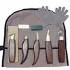 Juego de 10 piezas nogal cromo vanadio acero cuchillo de tallar corte cuchillo de madera raspado cuchillo de madera cuchillo cuchara traje de tallado para carpintería