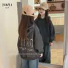 Sudadera con capucha para niña YOJIA, nueva de invierno 2026 estilo coreano, cálida con forro de felpa para niños mayores, ropa de invierno para niños