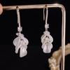 Estilo coreano Elegante e Elegante Ins Brincos de Moda Incrustados de Diamantes Brincos Pequenos e Requintados Borla Brincos Doces Todos os Brincos de Viajante