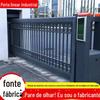 Porta Suspensa Inteligente para Canteiro de Obras e Fábrica, Porta Linear em Liga de Alumínio, Porta Sem Trilho, Porta de Entrada de Fábrica, Porta de Correr Elétrica
