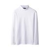 Alemão de veludo quente para homens de cor sólida semi-alta colarinho de manga comprida T-shirt dos homens outono e inverno forrado de lã slim fit base interna camisa colarinho
