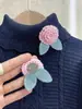 Nuevo Top de Punto de Cuello Alto Estilo Coreano Suéter de Punto Cálido