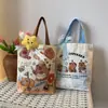 Bolsa de Lienzo de Capibara de Dibujos Animados para Mujer Bolso Grande de Mano Bolsa para Dulces de Boda Souvenir Dropshipping