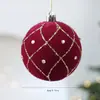 2026 Nuevo Adorno de Bola de Navidad Flotada Pintada Color Vino Tinto Decoraciones para Árbol de Navidad DIY Adornos de Bola Colgantes de Forma Irregular