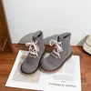 Botines Retro Otoño/Invierno 2026 para Mujer, Diseño de Cordones Multicolor, Estilo Ins Versátil, Moda Dr. Botas Martens con Punta Redonda Grande