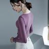 Fu Sheng Ji outono e inverno Nova gola de balanço de manga comprida estilo ocidental camisa de assentamento