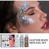 Set de Gel con Lentejuelas Eelhoe Maquillaje Escama de Pez Lentejuela Maquillaje para Actuación en Escenario Sombras de Ojos Accesorios de Maquillaje Gel Brillo