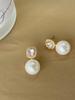 Pendientes de Perla con Incrustaciones de Diamantes en Forma de Cubo de Azúcar Populares Transfronterizos, Pendientes de Nicho Elegantes y Exquisitos, Pendientes de Mujer de Gama Alta