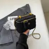 Nova Mini Bolsa de Corrente para Mulheres 2026, Bolsa Quadrada Pequena Fofa, Bolsa Caixa de Tweed Estilo Chanel, Bolsa Transversal Quadrada Pequena