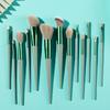 Cangzhou pincel de maquiagem 13 pincel de maquiagem quatro estações verde cabelo macio pincel de detalhe pincel de reparo terno ferramentas de beleza portáteis