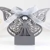 Venda de Caixa de Doces de Casamento com Laser Rosa Amazon Vazado de Chocolate Caixa de Borboleta para Casamento Zhejiang Spot Atacado