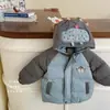 Ropa Infantil Estilo Coreano Ropa de Invierno para Niños Chaqueta de Algodón Niños 2026 Nuevo Abrigo de Algodón Bebé Fresco Guapo Cálido Chaqueta con Capucha de Retazos