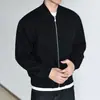 Sudadera cárdigan deconstruida de corte limpio estilo americano para hombre, nueva marca de moda otoño e invierno 2026 chaqueta casual holgada ropa de hombre