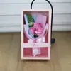 Flores de Jabón para el Día de San Valentín, Flores de Jabón de Clavel para Regalo del Día de la Madre, Ramo Pequeño en Caja de 3 Piezas para Actividades Promocionales