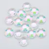 Venda Quente Transfronteiriça Acessórios para Joias DIY Ninho de Pássaro 18mm Oblongo Colorido Pingente de Vidro Brincos Colar Pulseira Acessórios