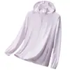 UPF50 Verano Anti-ultravioleta Transpirable Seda de Hielo Exterior Gorra Desmontable Abrigo Solar Holgado Traje Elástico