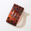 Grampo de Cabelo Bico de Pato Estampado de Leopardo High-End Exclusivo Transfronteiriço, Estiloso e Versátil, Grampo de Cabelo Bico de Pato em Forma de Laço Headwear para a Parte de Trás da Cabeça