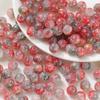 Cuentas redondas de cristal roto Guofeng de 10 mm, de imitación de jade de doble color, sueltas, hechas a mano, para pulseras, accesorios.