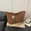 Bolso de Gran Capacidad Moda Textura Trendy Bolso de Hombro Simple 2025 Otoño e Invierno Nuevo Bolso Tote Personalizado para Mujer